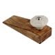 2 Pieces Cream Wheel Flower Ceramic Wooden Door Stopper